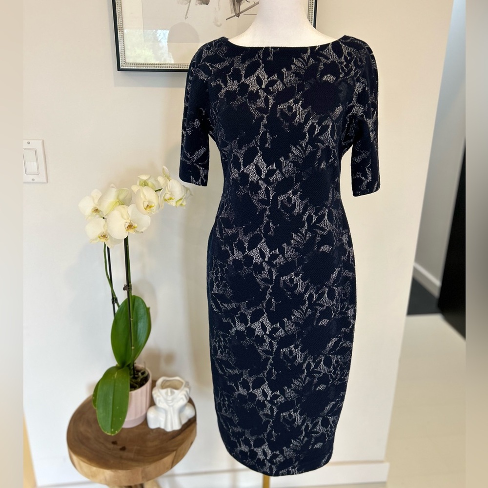Maggy London Mid length Dress Navy Blue